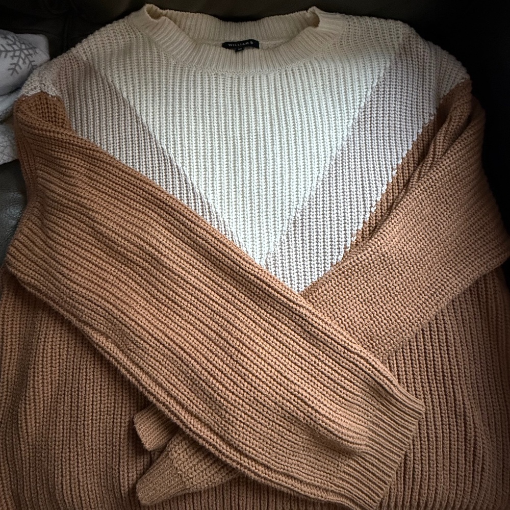 Brown Chevron Sweater